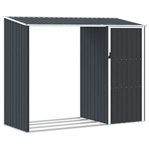 vidaXL aia puukuur, antratsiit, 245 x 98 x 159 cm, tsingitud teras