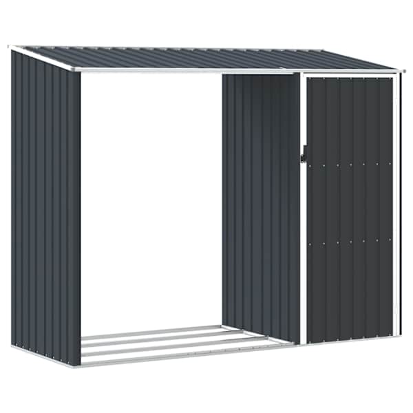vidaXL aia puukuur, antratsiit, 245 x 98 x 159 cm, tsingitud teras