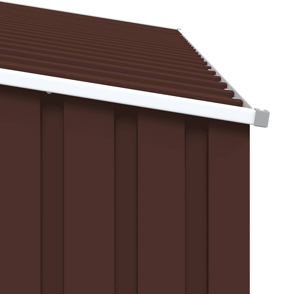 brændeskur 245x98x159 cm galvaniseret stål brun 9 8719883811468 g en hd 9