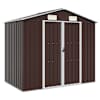 vidaXL aiakuur, pruun, 205 x 129 x 183 cm, tsingitud teras