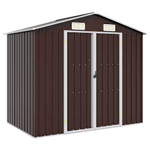 vidaXL aiakuur, pruun, 205 x 129 x 183 cm, tsingitud teras