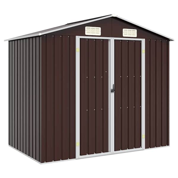 vidaXL aiakuur, pruun, 205 x 129 x 183 cm, tsingitud teras