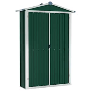 vidaXL aiakuur, roheline, 116x45x175 cm, tsingitud teras