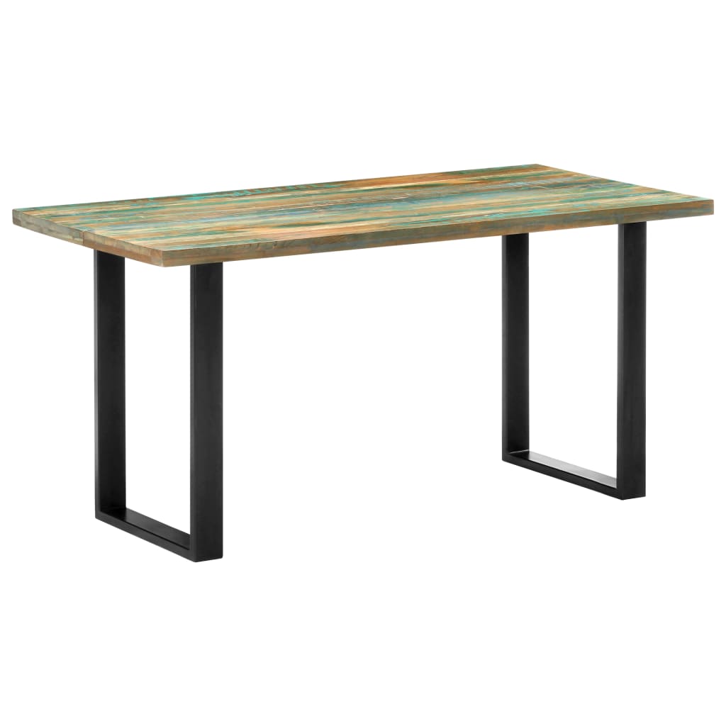Image of vidaXL Dining Table 160x80x75 cm Solid Reclaimed Wood