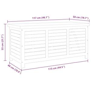 Zahradní úložný box 117 x 50 x 55 cm masivní eukalyptové dřevo - obrázek 9