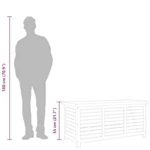Zahradní úložný box 117 x 50 x 55 cm masivní eukalyptové dřevo - obrázek 10