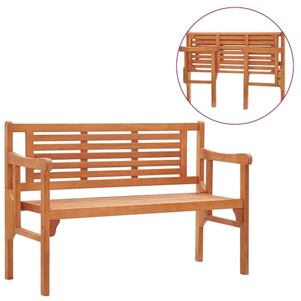 vidaXL kokkupandav aiapink 120 cm eukal&uuml;ptipuust