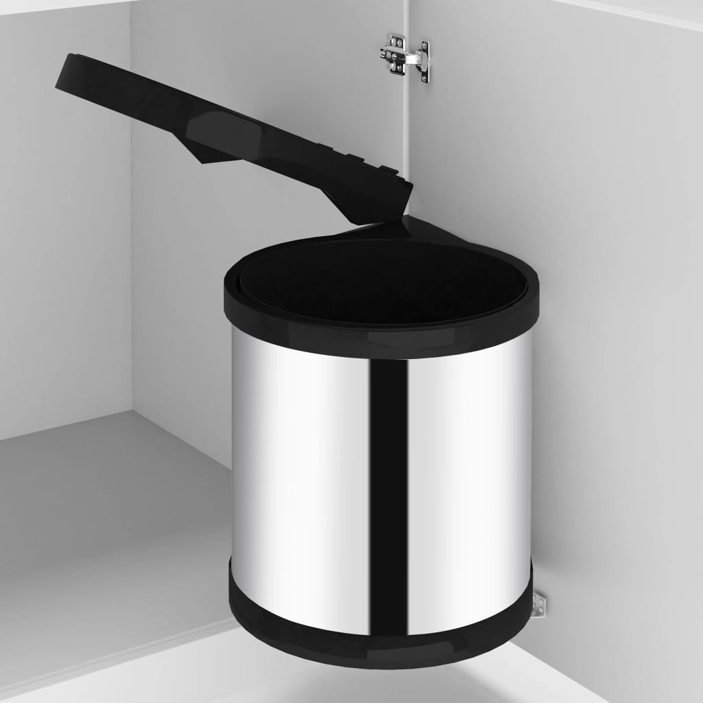 vidaXL indbygget skraldespand til køkkenet 8 l rustfrit stål