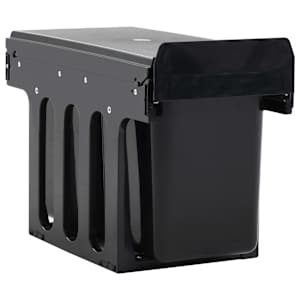 vidaXL Uttrekkbar søppelbøtte til kjøkkenskap myktlukkende 20 L