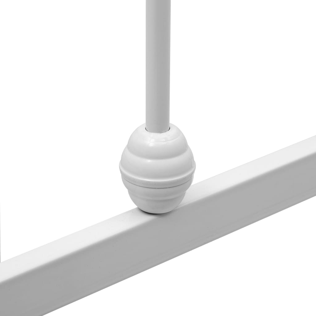 Alternativ bild 2 för VidaXl Sängram Vit Metall Fot Och Huvudgavel 100X200 Cm