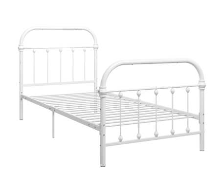 vidaXL Sengeramme hvit metall 100x200 cm