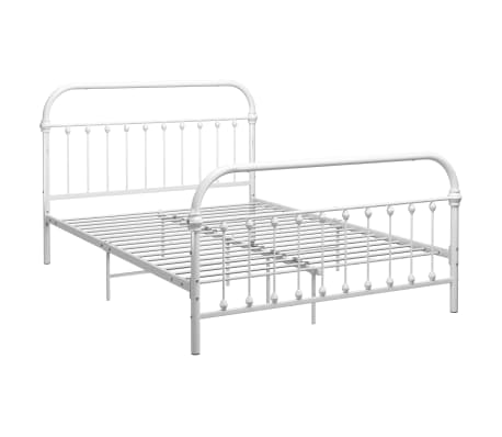 vidaXL Каркас Ліжка Білий 120x200 см Метал