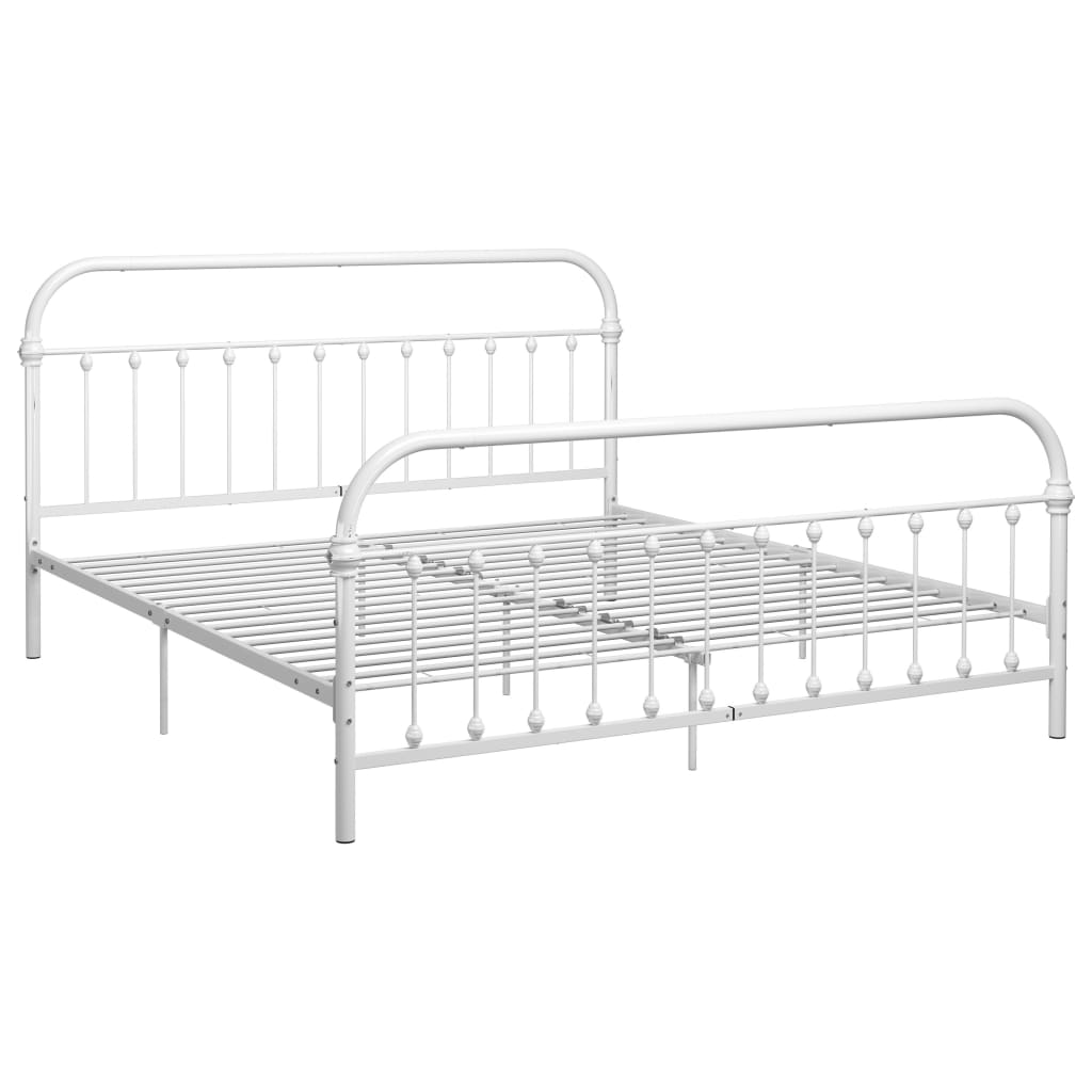 

vidaXL Bedframe metaal wit 180x200 cm