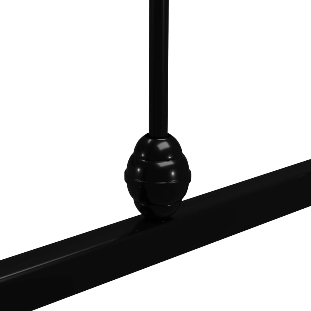 Alternativ bild 4 för VidaXl Sängram Svart Metall Fot Och Huvudgavel 100X200 Cm