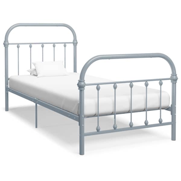 vidaXL voodiraam hall metallist 90 x 200 cm