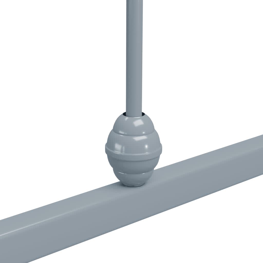 Alternativ bild 2 för VidaXl Sängram Grå Metall Fot Och Huvudgavel 120X200 Cm