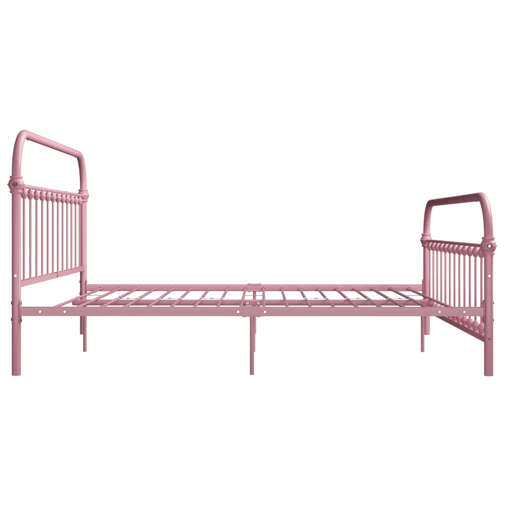 Alternativ bild 2 för VidaXl Sängram Rosa Metall Fot Och Huvudgavel 180X200 Cm