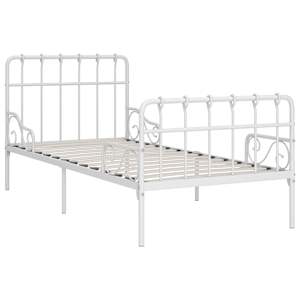 vidaXL Cadre de lit sans matelas avec sommier &agrave; lattes m&eacute;tal 90x200 cm
