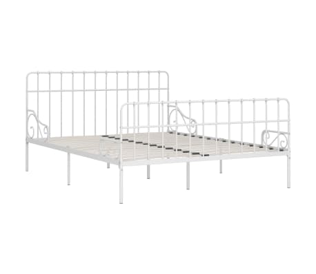 vidaXL Cadre de lit sans matelas avec sommier &agrave; lattes m&eacute;tal 200x200cm