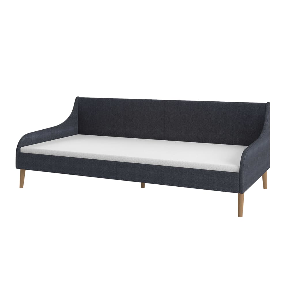 

vidaXL Dagbedframe met traagschuim matras stof donkergrijs