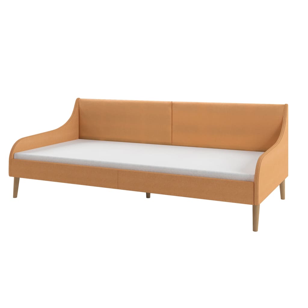 

vidaXL Dagbedframe met traagschuim matras stof oranje