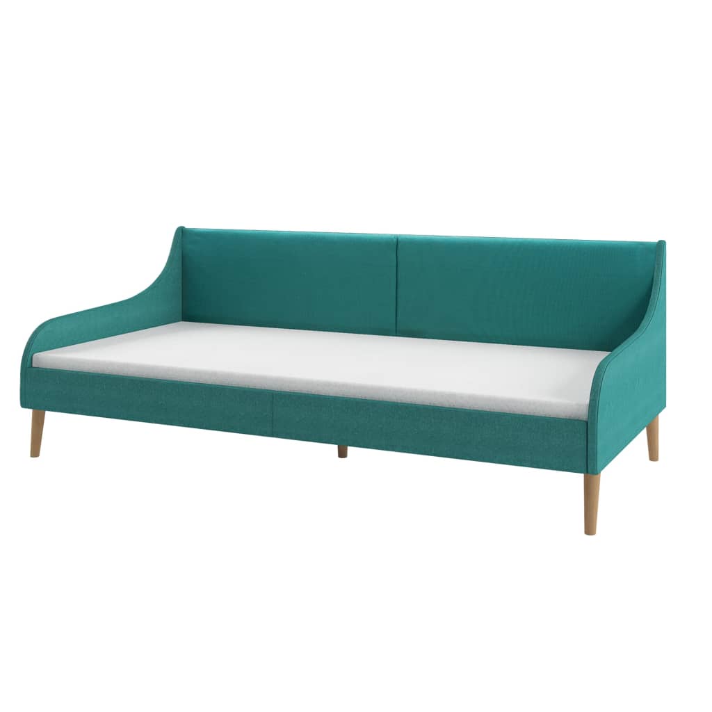 

vidaXL Dagbedframe met traagschuim matras stof groen