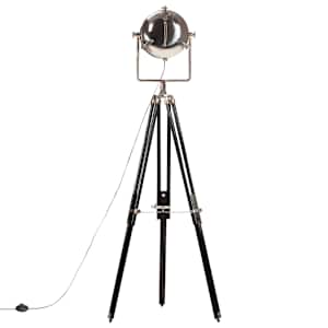 Stojací lampa na stativu černá masivní mangovník 171 cm - obrázek 5