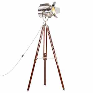 Stojací lampa na stativu masivní mangovníkové dřevo 180 cm