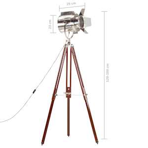 Stojací lampa na stativu masivní mangovníkové dřevo 180 cm - obrázek 15