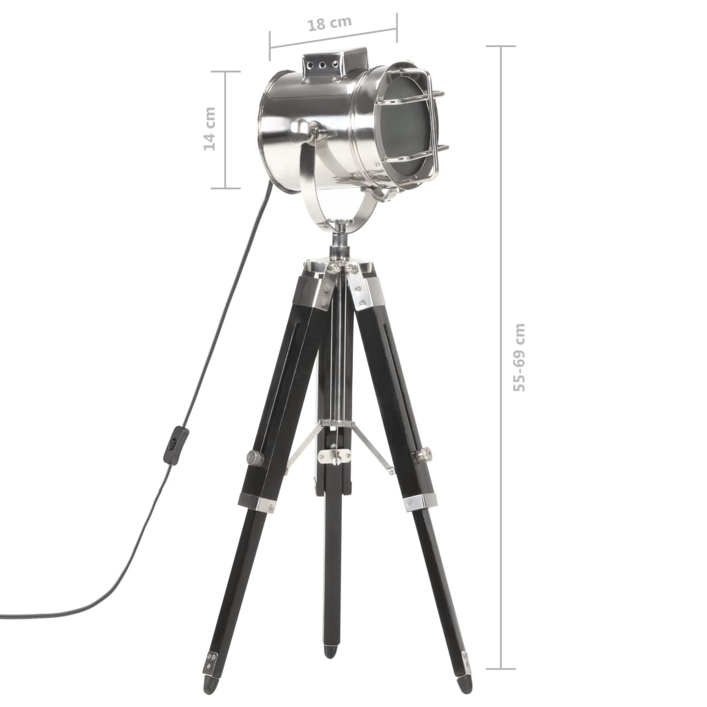 Stojací lampa na stativu černá masivní mangovníkové dřevo 69 cm - obrázek 15