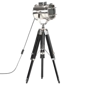 Stojací lampa na stativu černá masivní mangovníkové dřevo 69 cm - obrázek 2