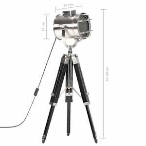 Stojací lampa na stativu černá masivní mangovníkové dřevo 69 cm - obrázek 15