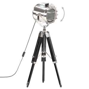 Stojací lampa na stativu černá masivní mangovníkové dřevo 69 cm - obrázek 3