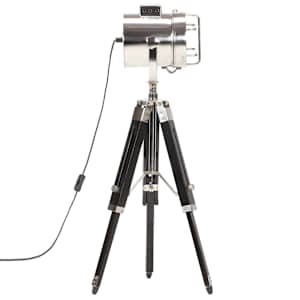 Stojací lampa na stativu černá masivní mangovníkové dřevo 69 cm - obrázek 4