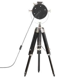Stojací lampa na stativu černá masivní mangovníkové dřevo 69 cm - obrázek 6