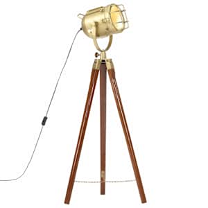 vidaXL kolme jalaga p&otilde;randalamp, mangopuit, 97 cm