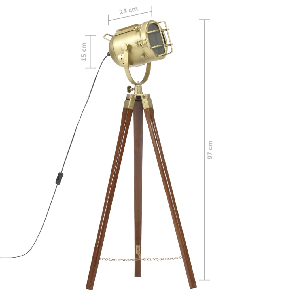 Stojací lampa na stativu masivní mangovníkové dřevo 97 cm - obrázek 14