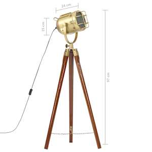 Stojací lampa na stativu masivní mangovníkové dřevo 97 cm - obrázek 14