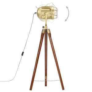 Stojací lampa na stativu masivní mangovníkové dřevo 97 cm - obrázek 4