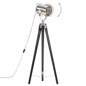 Stojací lampa na stativu černá masivní mangovníkové dřevo 97 cm - obrázek 3