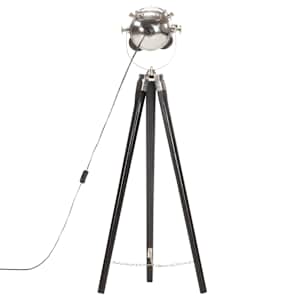 Stojací lampa na stativu černá masivní mangovníkové dřevo 97 cm - obrázek 5