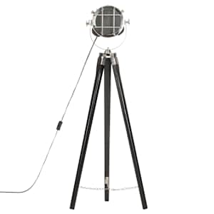 Stojací lampa na stativu černá masivní mangovníkové dřevo 97 cm - obrázek 6