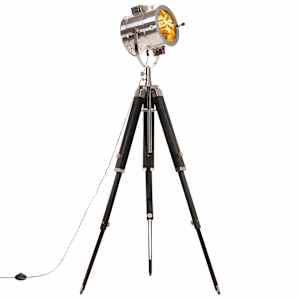 Trinožna stoječa svetilka trden mangov les 165 cm