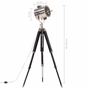 Stojací lampa na stativu masivní mangovníkové dřevo 165 cm - obrázek 15