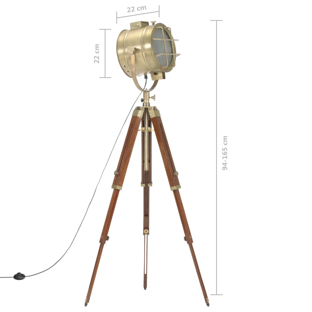 Stojací lampa na stativu masivní mangovníkové dřevo 165 cm - obrázek 14