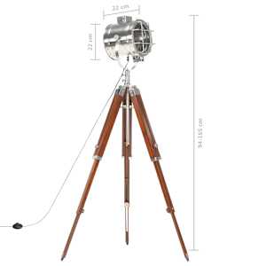 Stojací lampa na stativu masivní mangovníkové dřevo 165 cm - obrázek 14