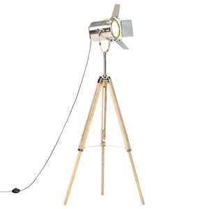 vidaXL kolme jalaga p&otilde;randalamp, mangopuit, 140 cm