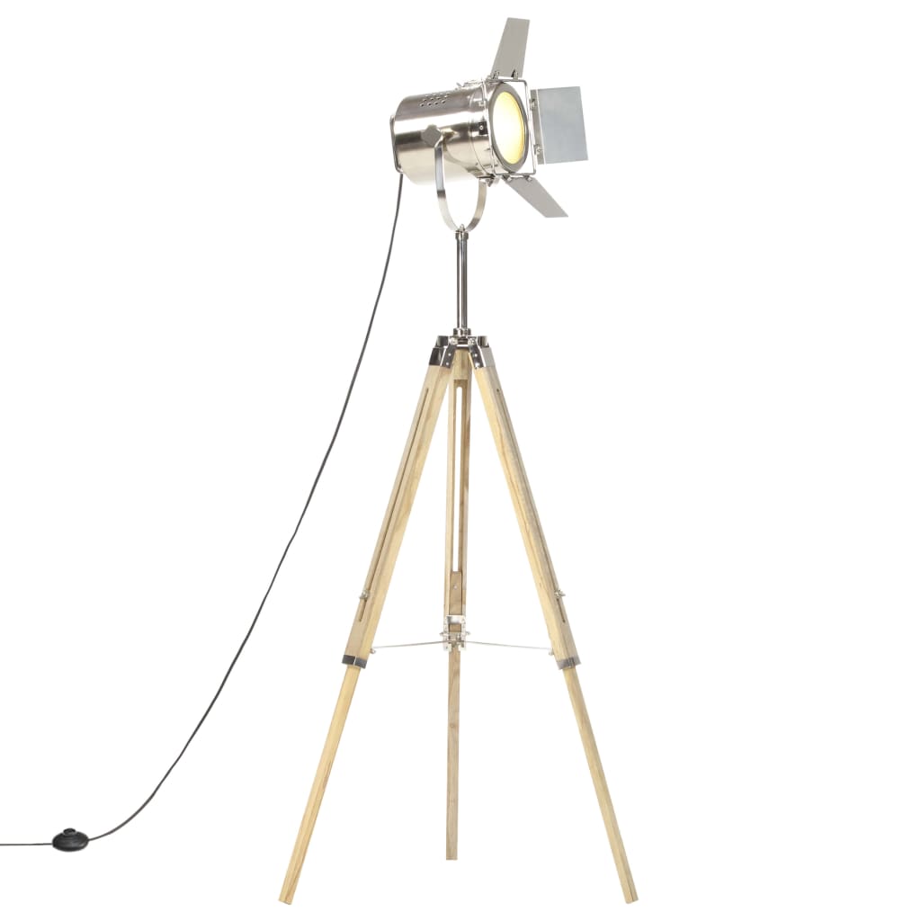 14: vidaXL gulvlampe med trefod 140 cm massivt mangotræ