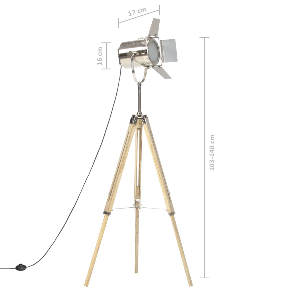 Stojací lampa na stativu masivní mangovníkové dřevo 140 cm - obrázek 15