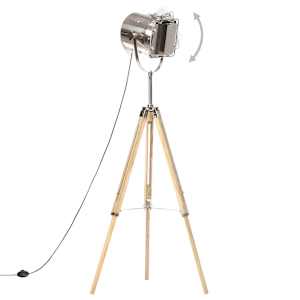 Stojací lampa na stativu masivní mangovníkové dřevo 140 cm - obrázek 3